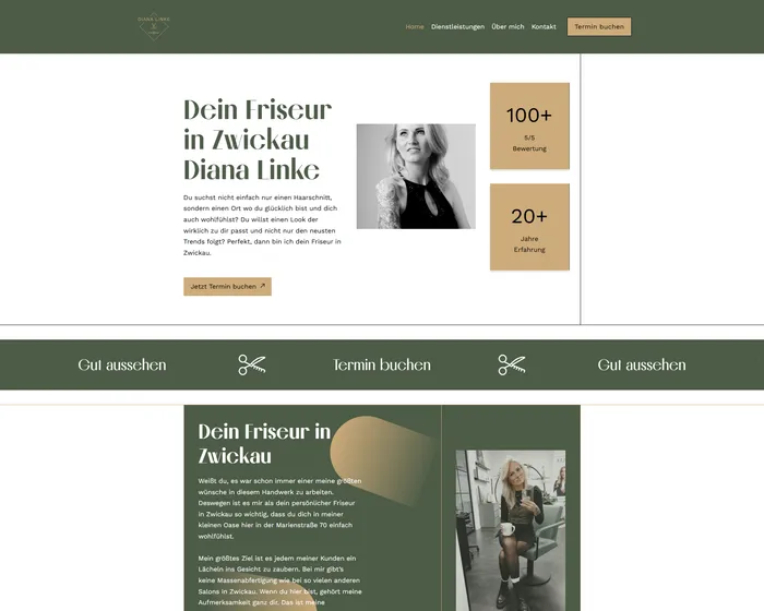 Webseite von Diana Linke Coiffeur